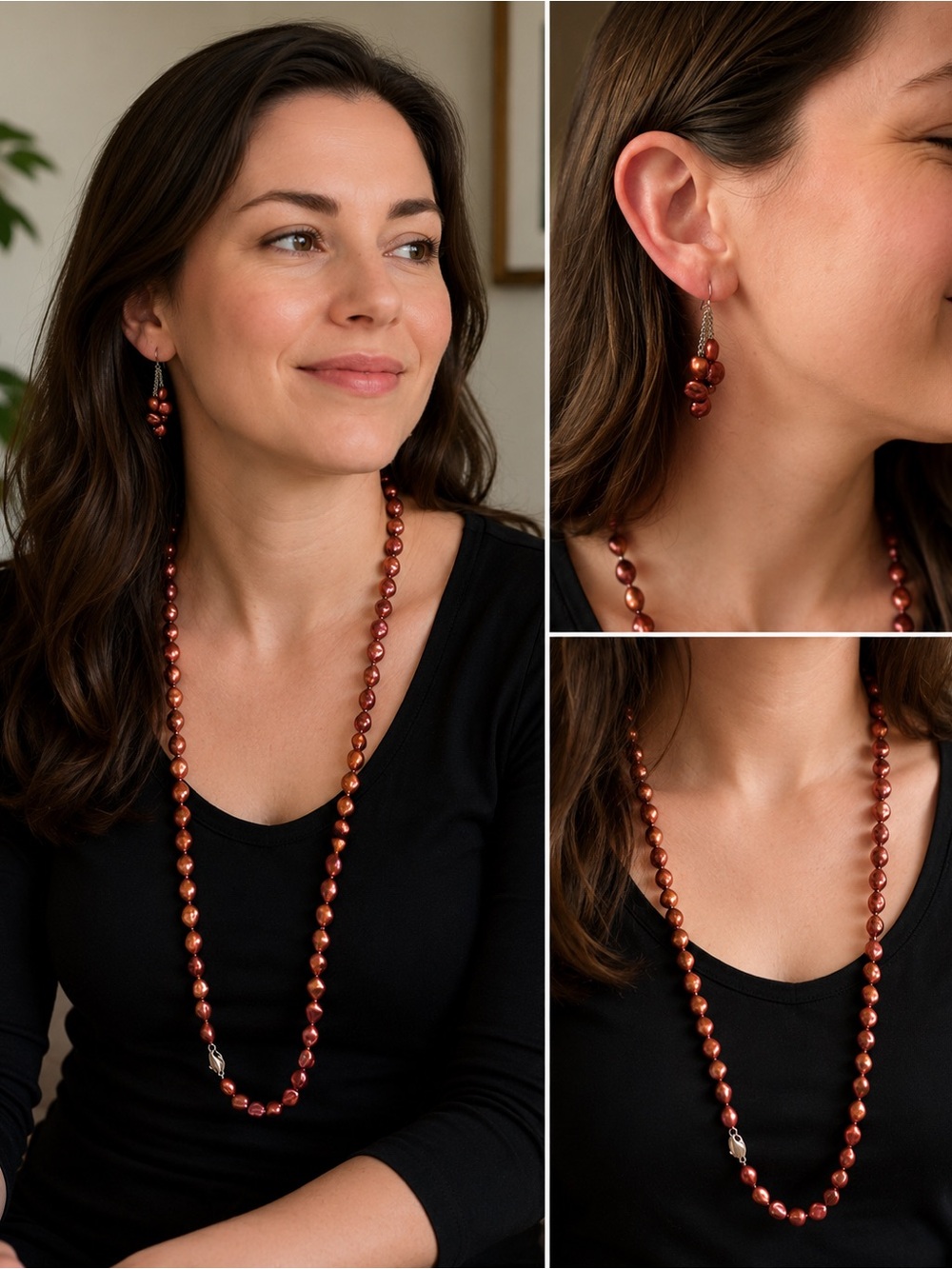 ❤️🔥 Honora Burgundy Freshwater Pearl Bundle